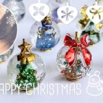 【UVレジン】手作りで輝くXmasピアス🎄 自分好みにアレンジしてまだ間に合う（ぎりぎり）🎅 揺れるクリスマスツリーピアス✨【ほぼ100均材料使用】