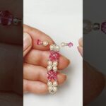パールとビーズのコンビネーションブレスレット&リング//Pearl and bead combination bracelet and ring
