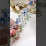 100均Diy🎶　Seriaビーズでお花のブレスレット🌼　アクリルカットビーズ&ガラスビーズ　#ビーズアクセサリー #ビーズブレスレット #100均diy #Seria #ブレスレットの作り方