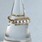 枠ありパールリングの作り方 How to make a framed pearl ring.