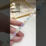 淡水パールとお花のブレスレット✨　#ビーズアクセサリー #ハンドメイド #diy #ビーズブレスレット #簡単ハンドメイド #ビーズブレスレット作り方
