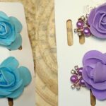 How to make a alligator clip|#diy stone clips |#hairaccessories #foam alligator clip #handmade clip#