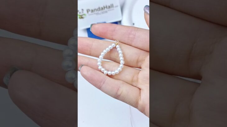 【PandaHall】「二連パールピアス」シンプルだけどとても可愛い✨#ハンドメイドアクセサリー #パールピアス #ハンドメイド初心者 #手作りアクセサリー #パンダホール