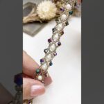 Pearl × Bicone bead✨　パールとソロバンビーズのブレスレット　#ビーズアクセサリー #ビーズブレスレット #ビーズブレスレット作り方 #diy #beadedjewelry